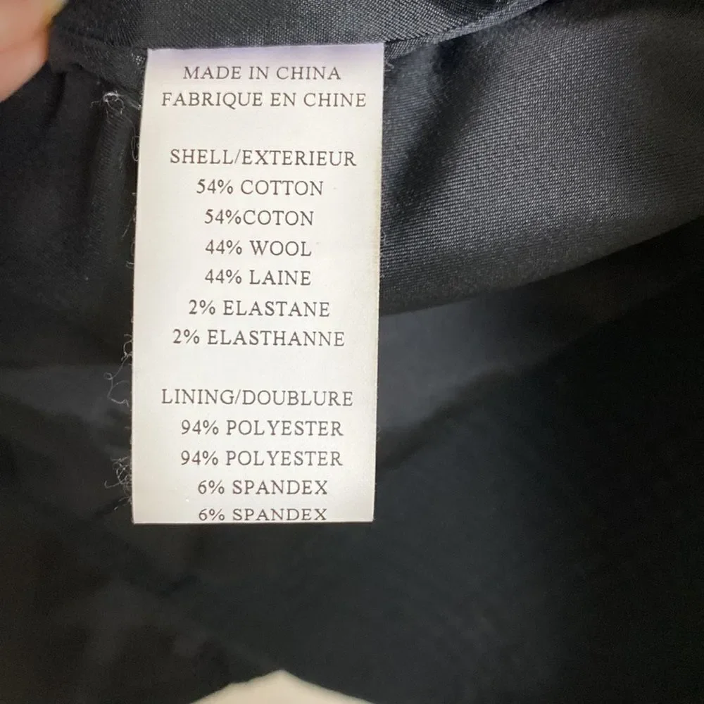 Theory Blazer Jacket Black on Black Plaid  Sz 6 - Picture 8 of 9